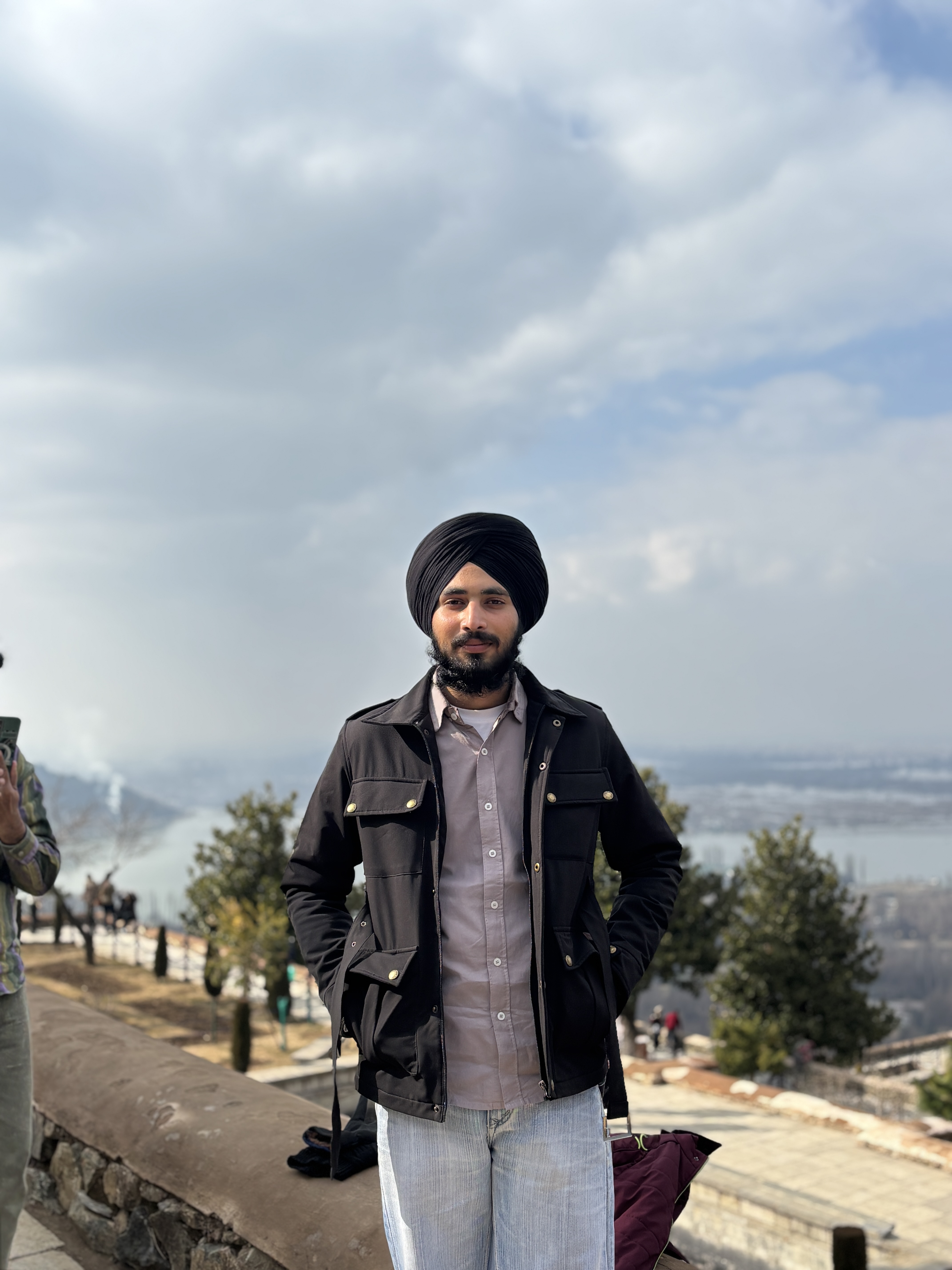 Sahilpreet Singh outdoors in the mountains